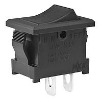 NKK Switches JWS11RAA/UCV Rocker Switches SPST BLACK CAP AND BODY