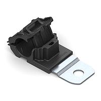 HellermannTyton 151-01948 Ratchet Clamp Ratchet P-Clamp, 0.52 - 0.77" Bundle Dia, 180 Medium, 0.33" Hole Dia, PA66HIRHSUV/SS304, Black, 200/ctn