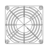 Sunon PB-08 Guard Fan Finger Guard, 80mm, Plastic