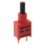 E-Switch 800AWSP9VS2QE Subminiature PUSHBUTTON, 3A 120VAC/28VDC, SPST Off-(On), Through Hole PC Pin