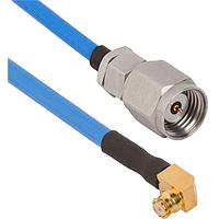 Amphenol SV Microwave FRSMP-085-MS185-060 RF Cable Assemblies SMP R/A F  1.85mm STR M 6"Cable