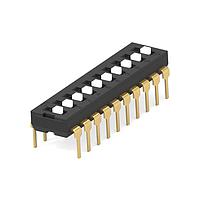 Alcoswitch - TE Connectivity ADEN10TTU04 DIP Switches DIP, THT, 10 pos, extended