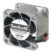 Sanyo Denki 9GE0412K301 Axial DC Axial Fan, 40x40x28mm, 12VDC, Low Vibration, Tachometer