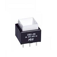 NKK Switches UB226SKW03N Pushbutton Switches DPDT ON-ON PC TERM BODY ONLY 6A
