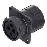 Amphenol SINE Systems RTS014N2SHEC03 Connectors RCP SQ FL 4POS SZ 14 SCKT SEAL