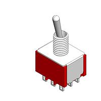 Mountain Switch 108-1M31T1B1M1QE-EVX Toggle Switch SWITCH TOGGLE 3PDT