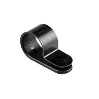 HellermannTyton 211-60050 Cable Mounts P-Clamp, 0.39" Wide, 0.31'' Max Bundle Dia, 0.17'' Mounting Hole Dia, PA66HS, Black, 1000/pkg