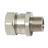 HellermannTyton LTP20-050-EXD Conduit Fittings & Accessories Hazardous Area Liquid-Tight Flex Met Comp Fitting, Straight, 1/2" NPT Thread, 0.50" (20mm) Dia, Metal, 1/pkg