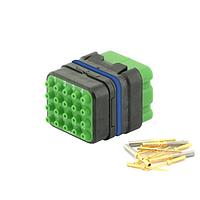 Eaton Souriau-Sunbank 8MQ2M2022PNE Modular Connectors - Push Pull MQuick module, sealed, with male crimp contacts