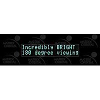 Matrix Orbital BVC2021-BK-USB VFD Displays (Vacuum Fluorescent Displays) L.Grn Txt Bk B/G No Key w/ Black Bkt