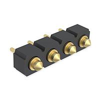 Mill-Max 821-22-004-10-050101 Headers Spring-Loaded Connector wPointed Plunger Tip ThruHole SingleRow 4-Pin