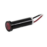 VCC 44W-NKR12H-CRO LED Panel Mount Indicators Wire Leads Flush Red 12VDC