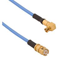 Amphenol SV Microwave FRSMPM-047-FSSMP-180 RF Cable Assemblies SMPM R/A F  SMP Straight F 18"Cable