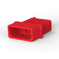 AMP Connectors - TE Connectivity 1-480305-2 Pin & Socket Connectors 03P CAP HSG F/H RED