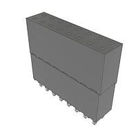 Samtec ESQ-108-33-L-D Sockets Elevated Socket Strip, 0.100" Pitch