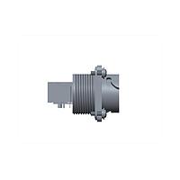 Amphenol LTW ROP-5SRFFH-TSU7001 Circular Backshell RJ, ODVA, Plastic, 1.5A, Cat 5e, Right Angle, Screw Thread, Jack 180  (Horizontal), Receptacle, IP67 Unmated