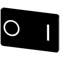 SIEMENS 3SU19000AD160QG0 Labeling Plate, O I INSCR. LABEL,BLK 17.5X27MM, SYMBOL: O  I