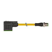 Murrelektronik 7000-40881-0360300 Sensor Cables / Actuator Cables M12 MALE 0 / MSUD VALVE PLUG FORM A 18MM, PUR 3X0.75 YELLOW, UL/CSA, drag ch 3m