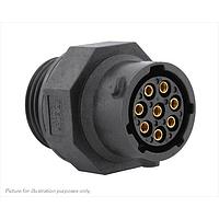 Eaton Souriau-Sunbank UTS7128SM20 Receptacles Plastic threaded receptacle, without backshell, for 8 female contacts, IP68/69K