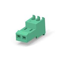 AMP Connectors - TE Connectivity 3-640623-2 Receptacle Housing FEED THRU W/O TAB 2P green tin 28 AWG