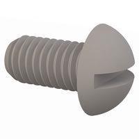 Essentra Components 011032R037 Round Slotted Round Slotted Screw, #10-32 Thread, 3/8 Lg