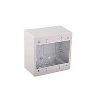 HellermannTyton TSRW-JBD2 Wire Ducting & Raceways Dual Gang Junction Box, 2.77" Deep, 2-Piece, PVC, White, 1/bg