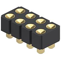 Mill-Max 419-10-208-30-007000 Headers .100" 8P2R SPRNG,SMT MATE W/.042" PLNGR