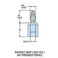 Heyco 10832 Screw and Lock HLCBS-TF-M4-12 NAT NYL PCB Support