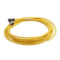 HARTING 21350400315050 Sensor Cables / Actuator Cables M12 A-code 3-pin Angled female to open end, 5m, PVC yellow jacket