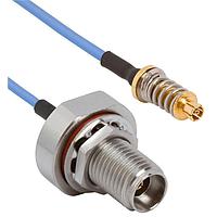 Amphenol SV Microwave FV67SMPM-047-FB292-180 RF Cable Assemblies VITA 67.1/2 SMPM 2.92mm BKHD F 18"Cable