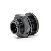 Amphenol LTW AU-06PMMP-SC7001 Standard Circular Connector Ceres, Mini Size, Plastic, 2A, 06 pins, Male Connector, Male Contact, Circular, Screw Thread, PCB 180, Receptacle, IP67