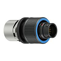 ODU C1CWCM-PU4XBM0-0000 Straight Plug SP w/ screw-lock, Size 00, IP6K8 / IP6K9K, 4 C, C (blue) Key