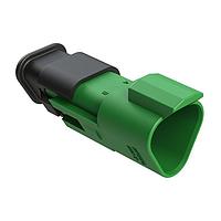 Amphenol SINE Systems AT04-3P-SR01GRN Receptacle 3 WF Strain-Relief HSG Green