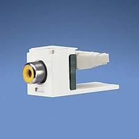 Panduit CJRYIG RCA Phono Connectors Mini-Com RCA Punchdn Module Intl Gray