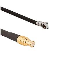 Amphenol RF 095-900-562-100 RF Cable Assemblies AMC4 Right Angle Plug to MCX Straight Plug 1.13 mm 50 Ohm 100 mm (3.93 Inches)