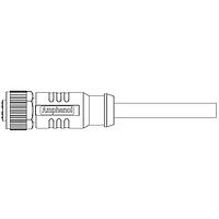 Amphenol LTW MSBS-05BFFM-SL8E01 Sensor Cables / Actuator Cables M12 CONN SHLD B CODE CBL 5P F CONN F PIN