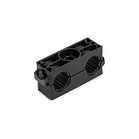 HellermannTyton 151-03789 Clamps Dual Bundle High Voltage Clamp, Anti-Rotation, 17 mm Bundle Dia, PA66GF15%/TPE, Black, 400/ctn