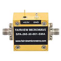 Fairview SPA-265-30-001-SMA 12.4 GHz to 26.5 GHz, Medium Power Broadband Amplifier with 24.5 dBm, 35 dB Gain and SMA