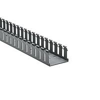 HellermannTyton 181-32010 Slotted Wall Wiring Duct Slotted Wall Wiring Duct, 3" x 2", Adhesive, PVC, Gray, 30ft/Box