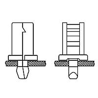 HellermannTyton 152-51059 Cable Mounts Rivet Mount 15x14.8 mm, heat stabilised, natural