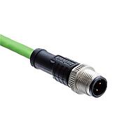 Amphenol LTW M12A-02BMMM-SL8C04 Sensor Cables / Actuator Cables SPE, M Series M12 Interface, A Code, Metal, 4A, 02 pins, Male Connector, Male Contact, Straight, Screw Thread, Overmolded, Length 4000mm, IP68
