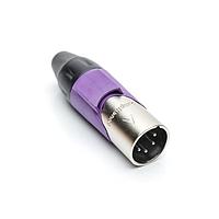 Amphenol Audio AX4M7M Connectors 4P PIN M PLUG VIOLET MARK SLEEVE