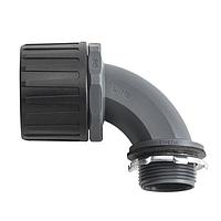 HellermannTyton 166-90788 Elbow, 90 Degree HelaGuard NM Ultra IP68 Fitting, 90-Degree Elbow, 0.75" NPT Thread, 0.75" Dia., PA66, Black, 1/pkg