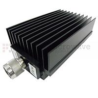 Fairview SA8N005-40 40 dB Fixed Attenuator N Male To N Female Directional Up To 8.5 GHz Rated To 150 Watts With Black Aluminum Heatsink Body