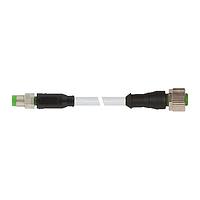 Murrelektronik 7000-88241-2300150 Sensor Cables / Actuator Cables M8 male 0 / M12 female 0, PUR 3x0.25 gy UL/CSA+drag chain 1.5m