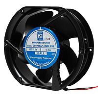 Orion Fans OD172SAP-24LBIP68 Axial DC Axial Fan, 172x150x51mm, 24VDC, 125CFM, 5W, 32dBA, Ball, Wire, IP68