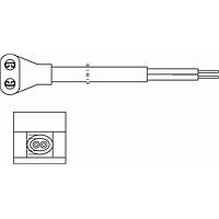 ebm-papst LZ120-6 Cord Connector Cable, Right Angle Plug, Tin-Plated, 610mm