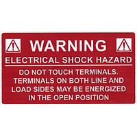 HellermannTyton 596-00233 Solar Label WARNING ELE SHOCK HAZ 50/RL