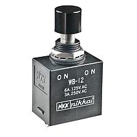 NKK Switches WB12S-DA Pushbutton Switches SPDT ON-NONE-ON SOLDER LUG SEALED