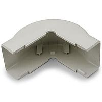 HellermannTyton TSR3FW-29 Wire Ducting & Raceways External Corner Cover, 1-3/4", 1" Bend Radius, PVC, Office White, 1/bag